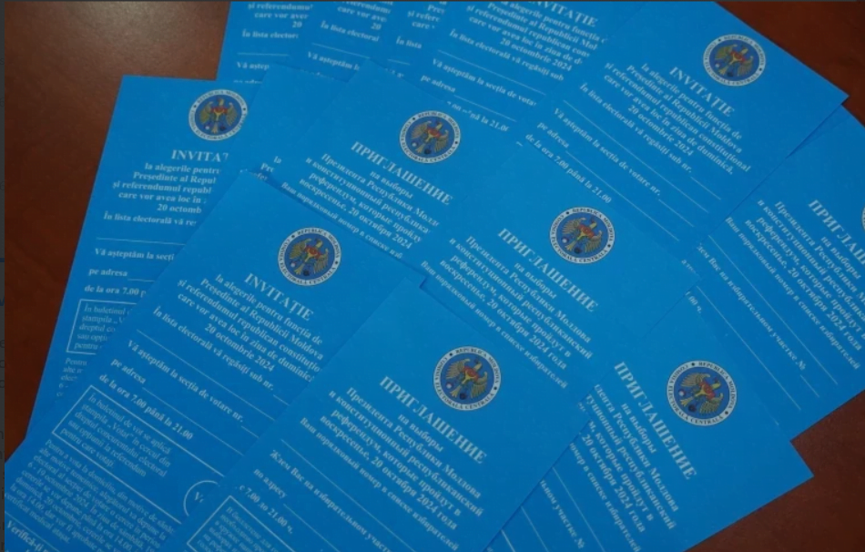 Cetățenii din Republica Moldova vor fi invitați să participe la alegeri. CEC a tipărit 1,5 milioane de invitații