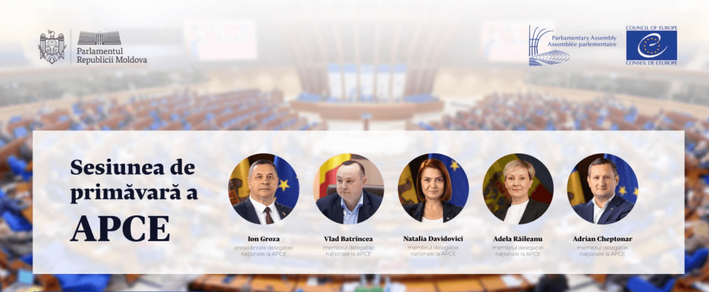 Delegația Parlamentului Republicii Moldova participă la sesiunea de primăvară a APCE