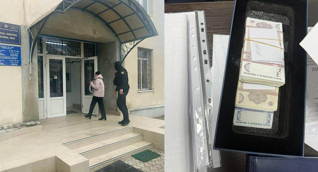 Patru funcționari publici din Bălți au fost reținuți într-un dosar de corupere pasivă, activă și trafic de influență